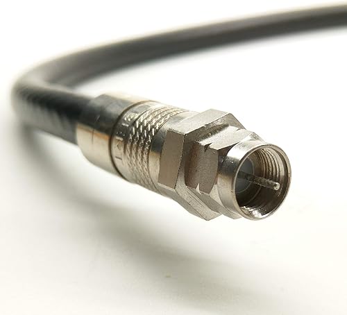Miniatura 5 de PHAT SATELLITE INTL - Cable coaxial inundado serie 11 satélite RG11 de 3 GHz, escudo cuádruple, cable coaxial inundado, núcleo sólido 14 AWG, Negro