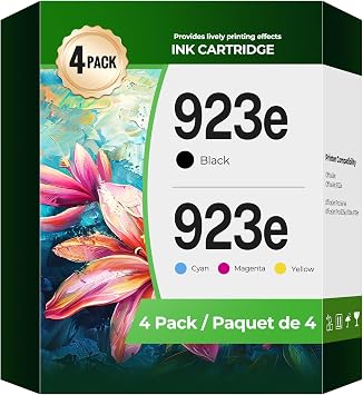 923e 923XL Ink Cartridges for OfficeJet Pro 8130e 8125e 8120e 8135e Printer Ink Compatible with HP 923 XL hp923 Ink Cartridge Combo Pack for OfficeJet Pro 8135e 8135 8125e 8120e 8120 8139e 8130 8122e