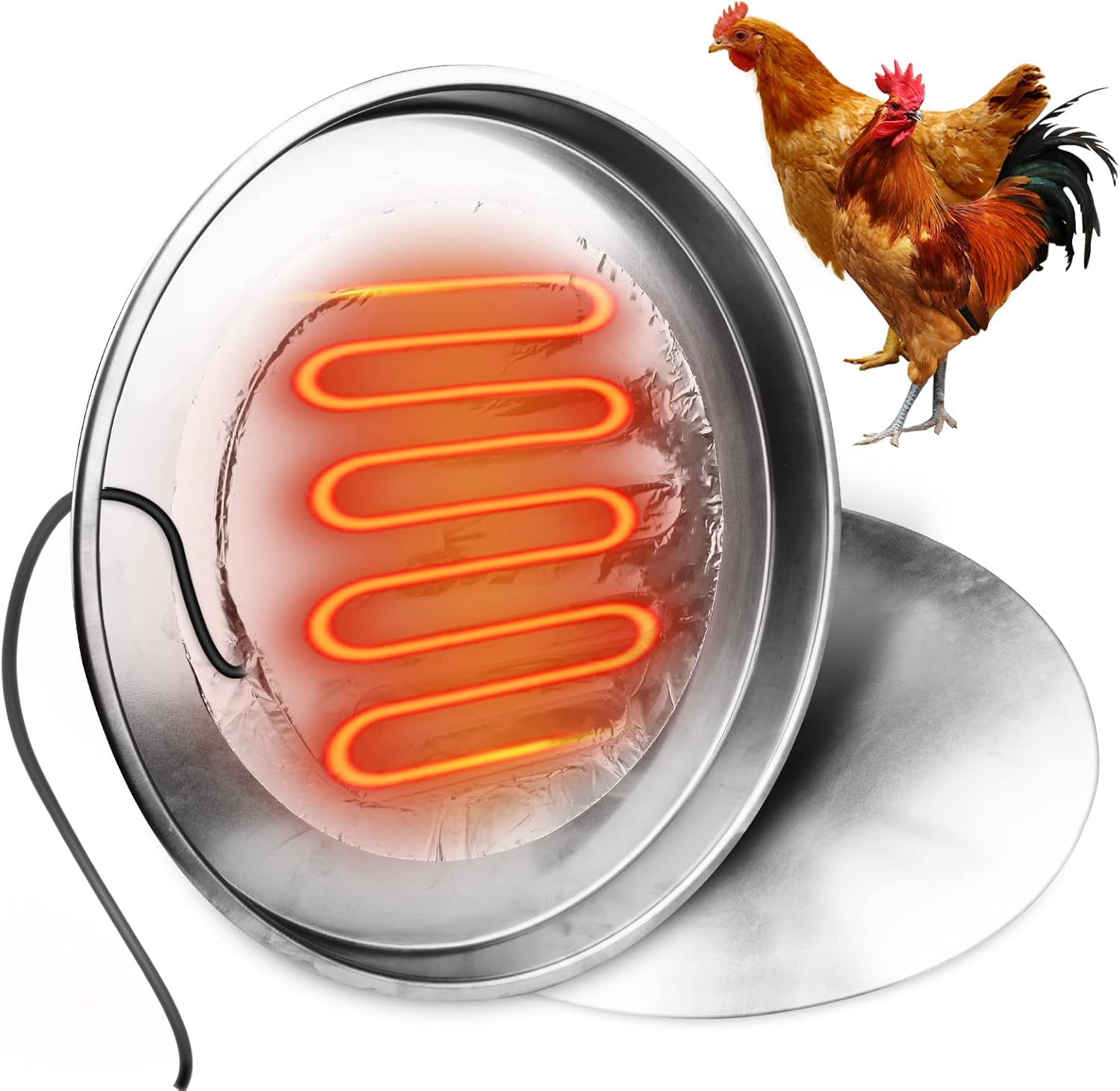 Poultry Drinker Heater Base Chicken Coop Heater, 120V