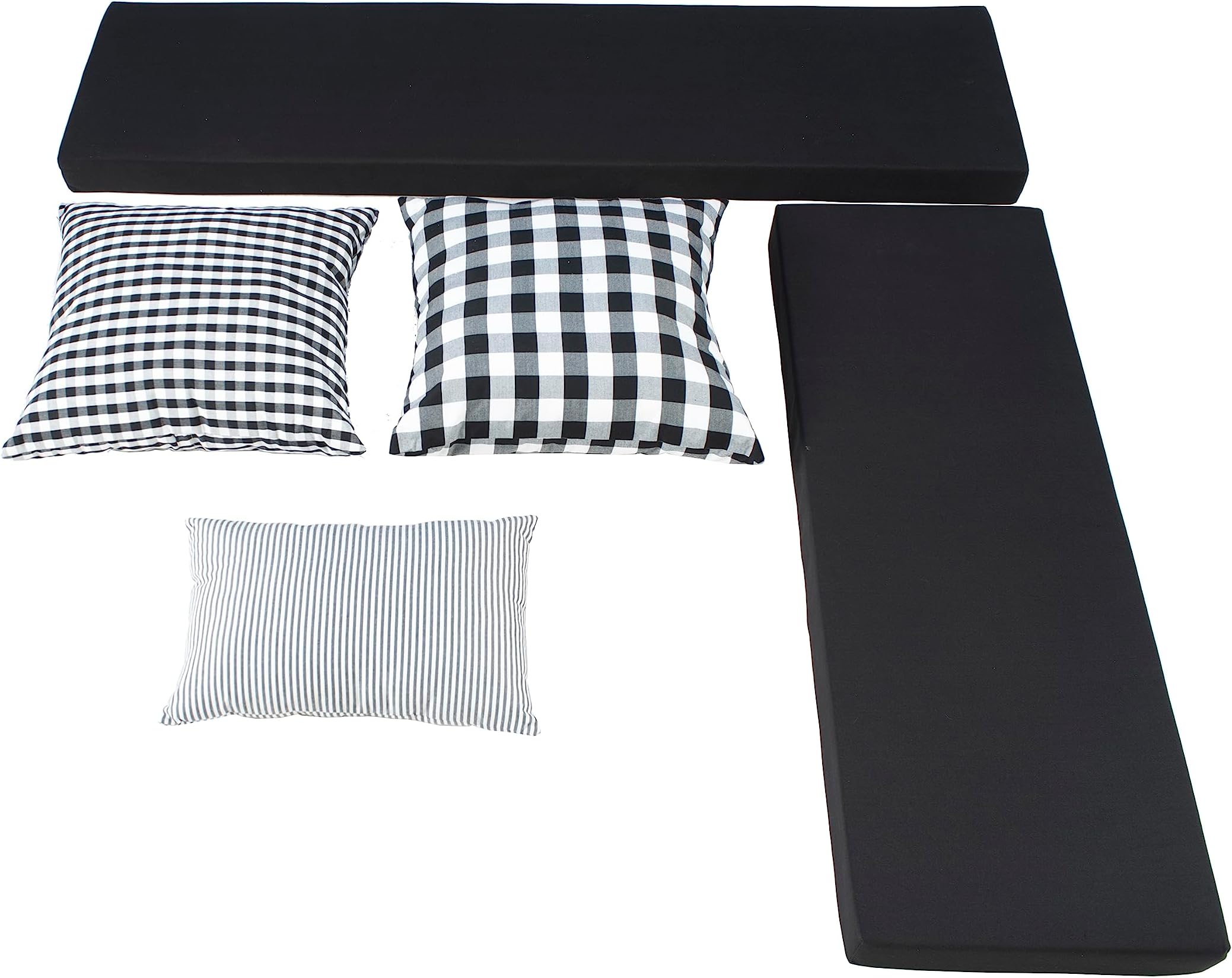 Harris Black 5 Piece Nook Cushion Set by Linon