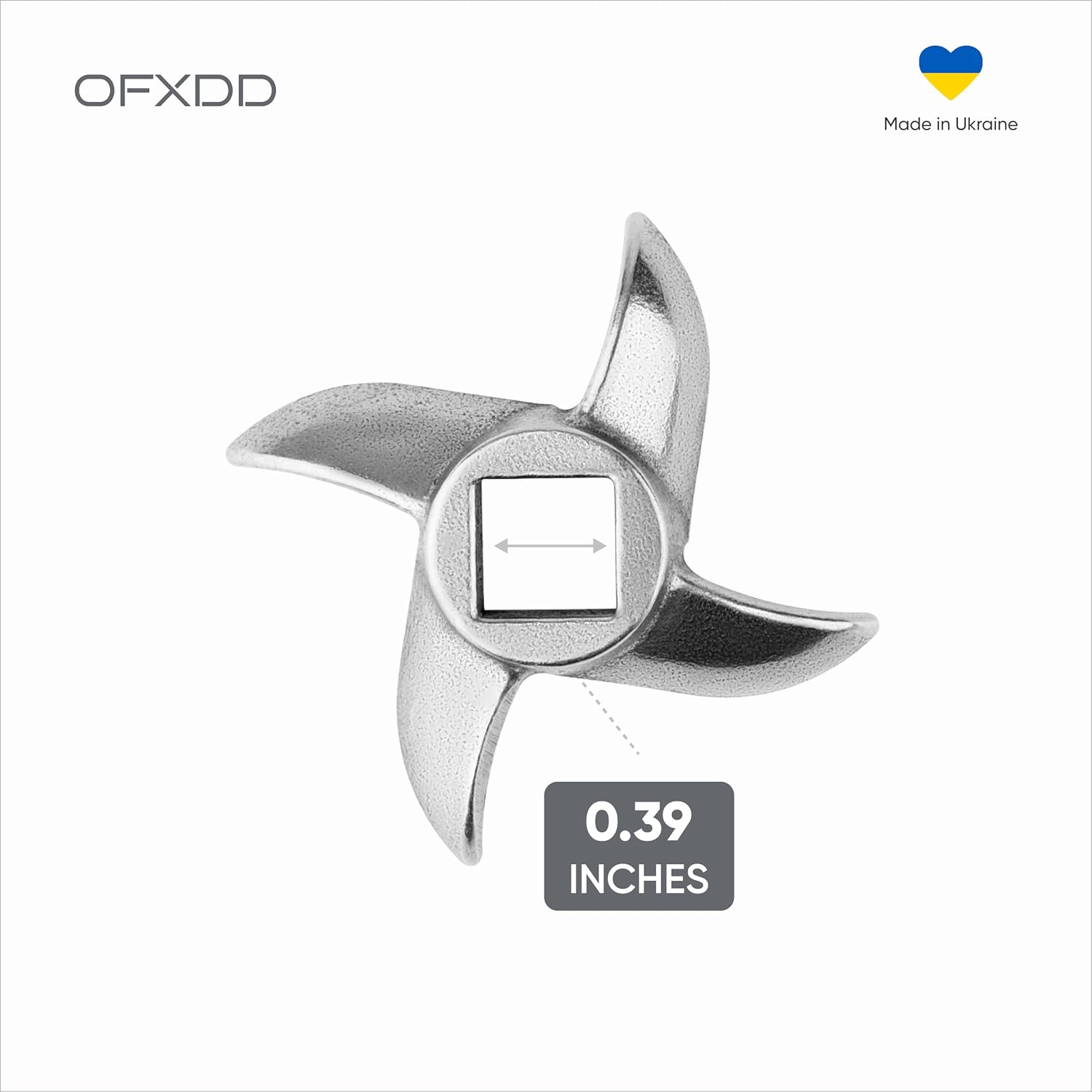 Universal Stainless Hand Grinder Blade - Size #8 - Replacement Metal Electric Meat Grinders Blades - Meat Grinder Knife Parts Cutter