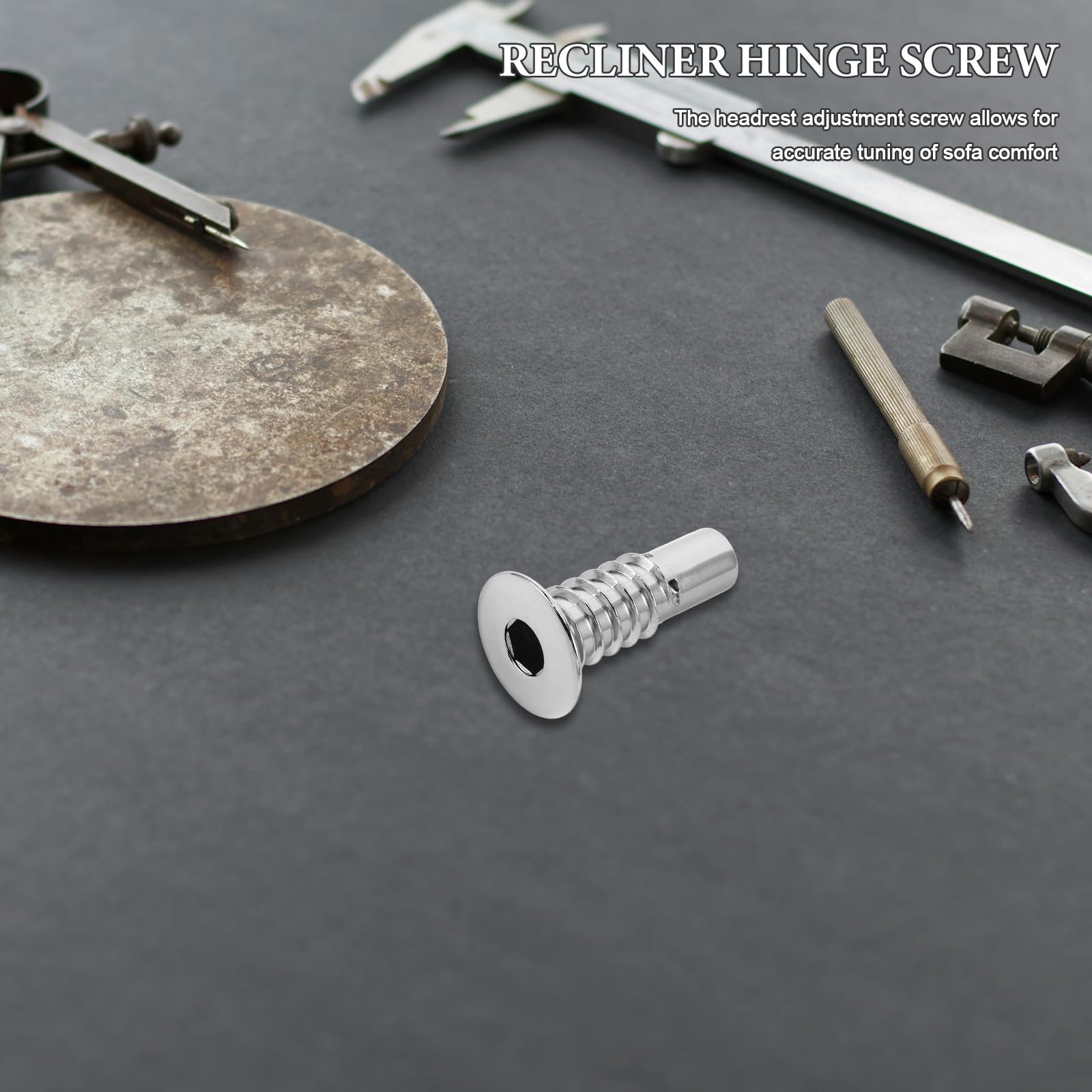 iplusmile 4 Tornillos de Bisagra Plegables de Aleación de Zinc para Sofá y Silla Ajuste Preciso de Altura y Ángulo, Mecanismo Resistente para Uso Residencial y Comercial