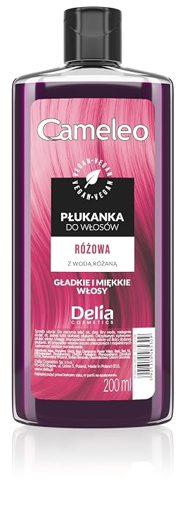 Cameleo - Pink Hair Toner with Rose Water, NO Yellow Shades, Tones, Semi Permanent Hair Dye - Blonde, Grey Hair - Colour & Care - Paraben Free | 200ml