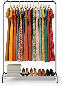 Arara Alta para Roupas Longas Vestidos com Sapateira 190cm de altura por 125cm de largura 100% Aço Resistente