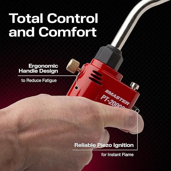 Master Appliance PT-2000Si Optimized High Intensity Adjustable Flame, Trigger Start, Heavy Duty Blow Torch Head, Compatible with Propane or Mapp Gas