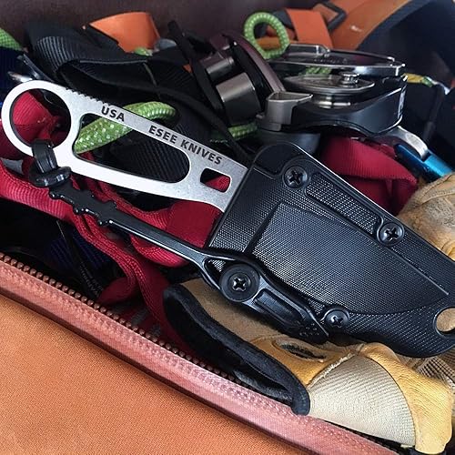 Miniatura 3 de ESEE Imlay SAR Swiftwater - Cuchillo de rescate, funda, placa de clip, correa de retención (funda naranja)