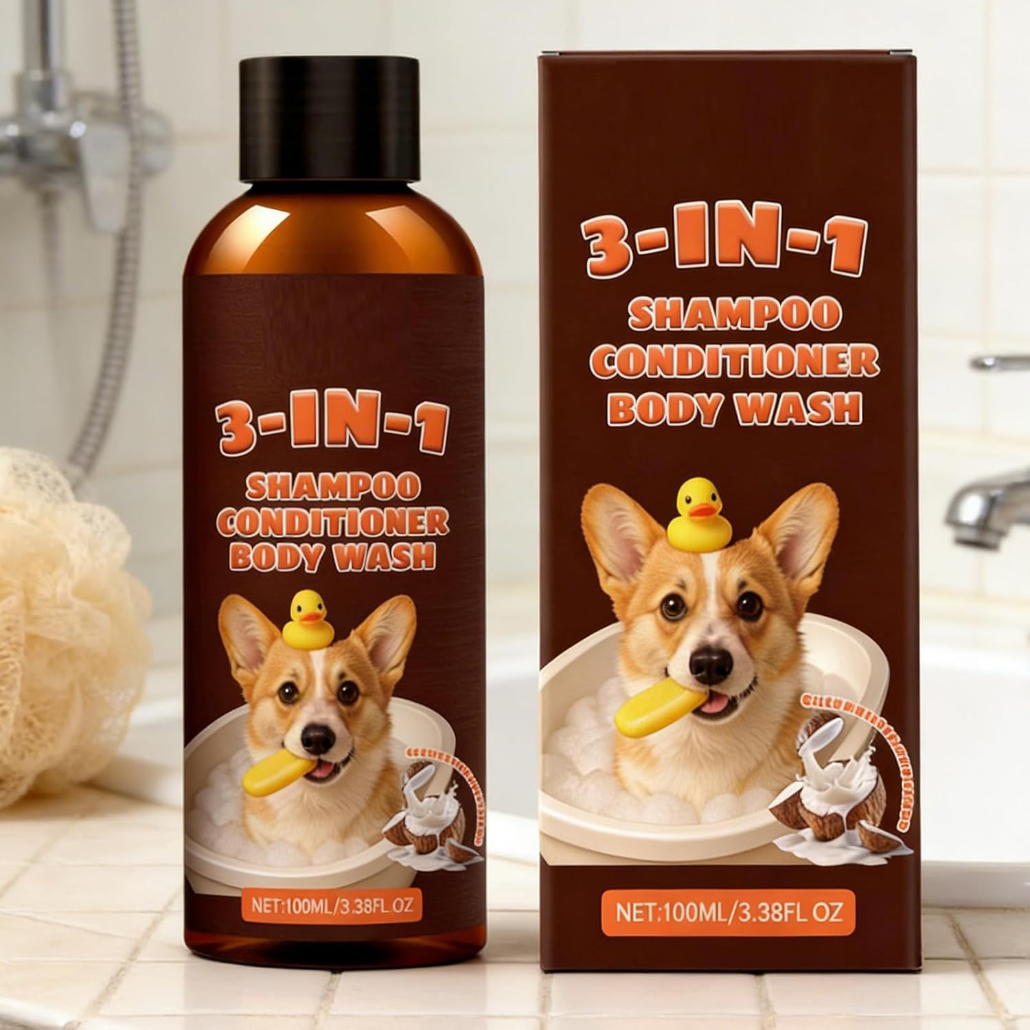 Dog Shampoo and Conditioner 100ml Multifuncational Natural Scented Pet image 3