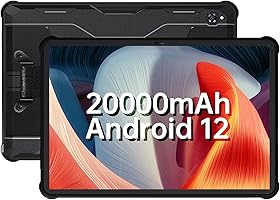 20,000 mAh Large Battery, OUKITEL RT2 Waterproof Tablet, 10.1 Inch Rugged Android 12 Smart Tablet 8 Core 8GB + 128GB...