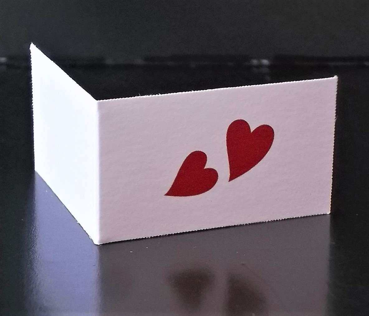 LE GEMME DI VENEZIA 200 Bigliettini Matrimonio o Promessa Stampa Personalizzata a Colori in Omaggio per Bomboniera 2 Cuori Rosso