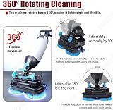 PixCy Cordless Floor Scrubber Machine,Electric Hardwood Floor Cleaner, Dual Brushes & 240 RPM,90 Min Runtime,for Home Kitchen & Office Floors,Compact & Easy to Store White - 2
