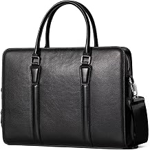 14 Inch Genuine Leather Briefcases for Men Laptop Bag With Lock Business Messenger Bag
