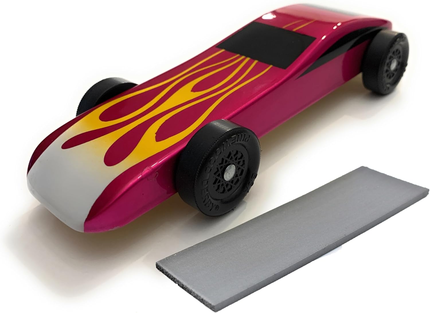 Maximum Velocity! Pinewood Car | Includes Shaped Body, Flex Weight and Stock Official Scout Wheels & Axles | Sports Car Derby Kit