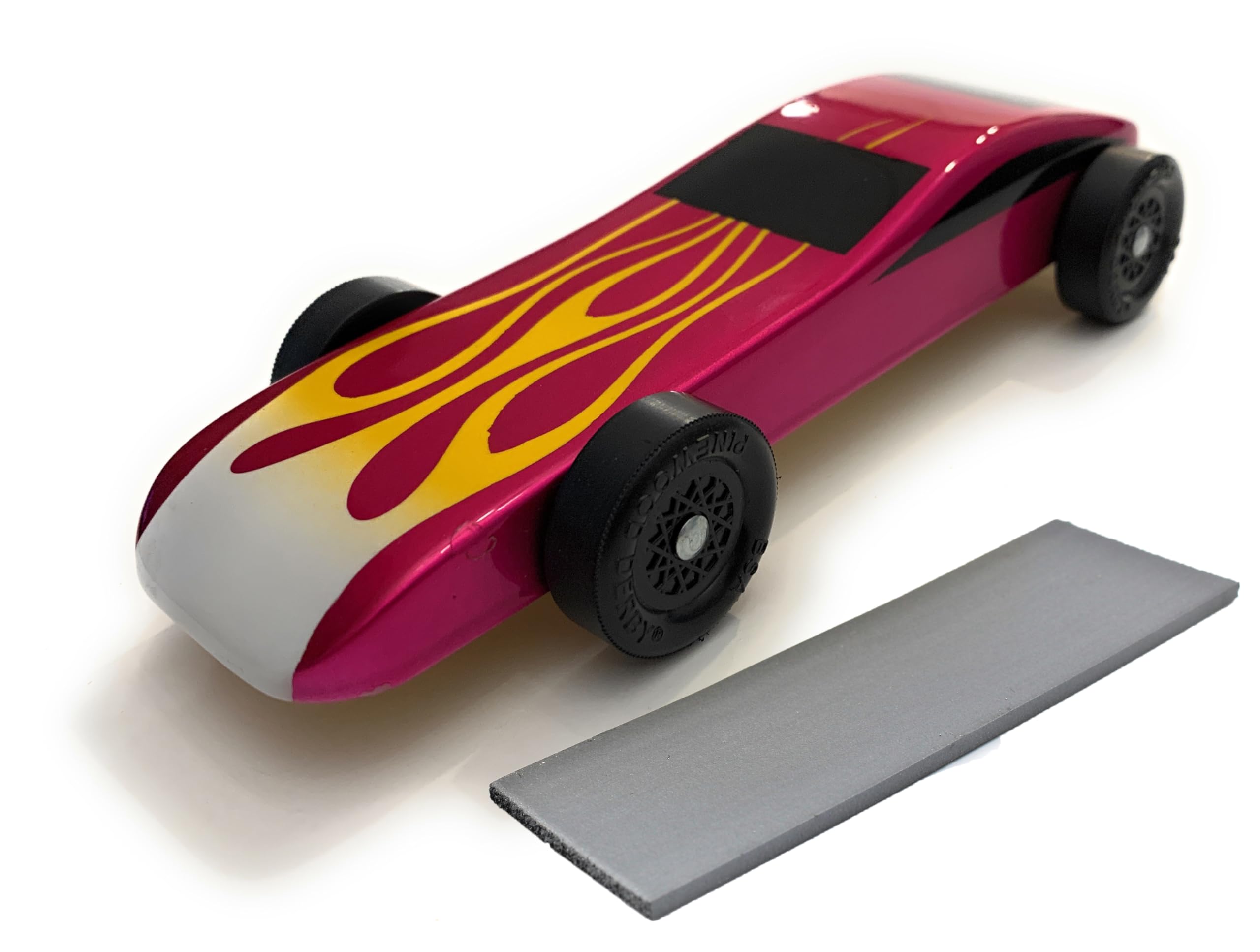 Pinewood Car | Includes Shaped Body, Flex Weight and Stock Official Scout Wheels & Axles | Sports Car Derby Kit