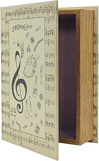 PACOLO Decorative Book Boxes, Faux Wood cover Storage for Hidden Jewelry, Money, and Cash (Soundtrack)