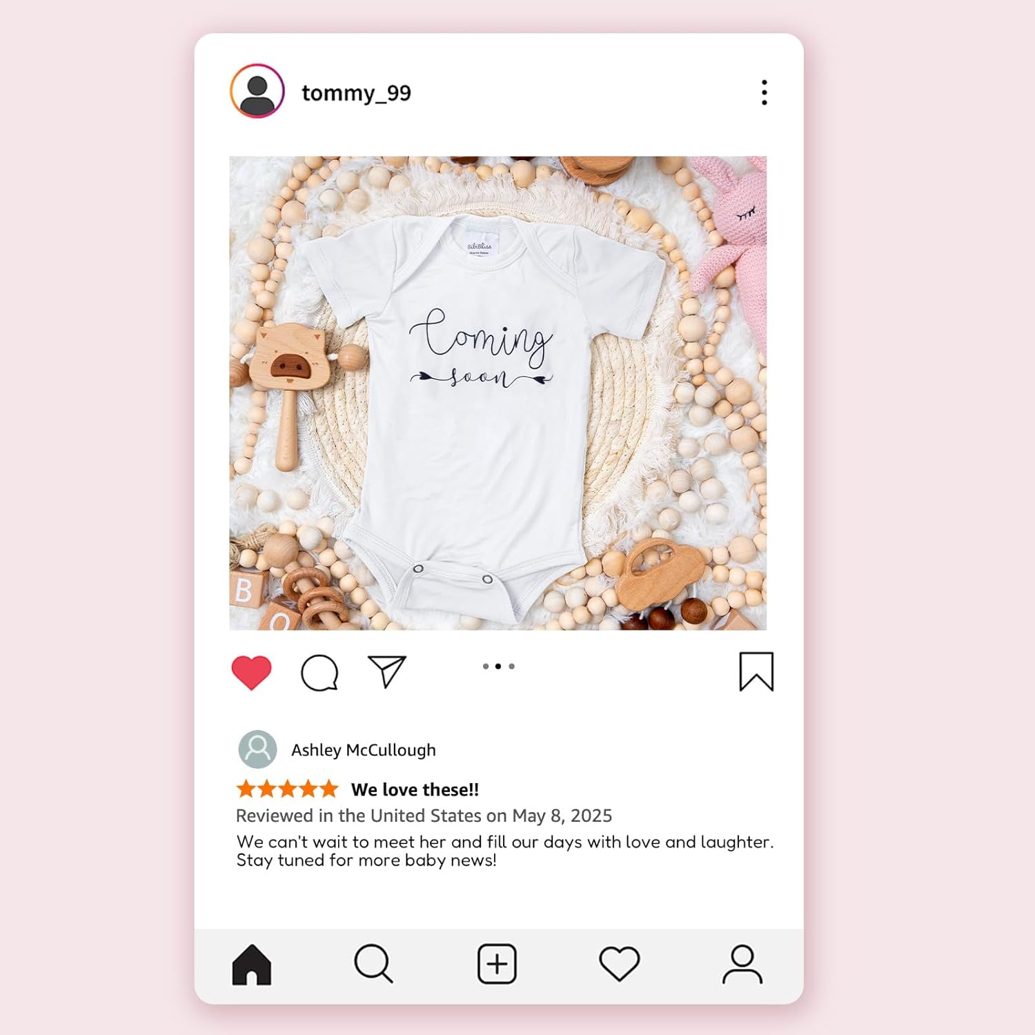 7Pcs Pregnancy Announcement Set, Pregnancy Reveal Ideas Includes Baby Bodysuit,Felt Letter Board, Ultrasound Frame,Pregnancy Test Holder,Baby Shoes & Photo Props for Coming Soon Baby Announcement - Image 3