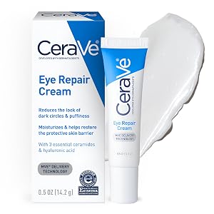 CeraVe Eye Repair Cream Under Eye Cream For Puffiness And Bags Under Eyes Hyaluronic Acid Niacinamide Marine Botanical