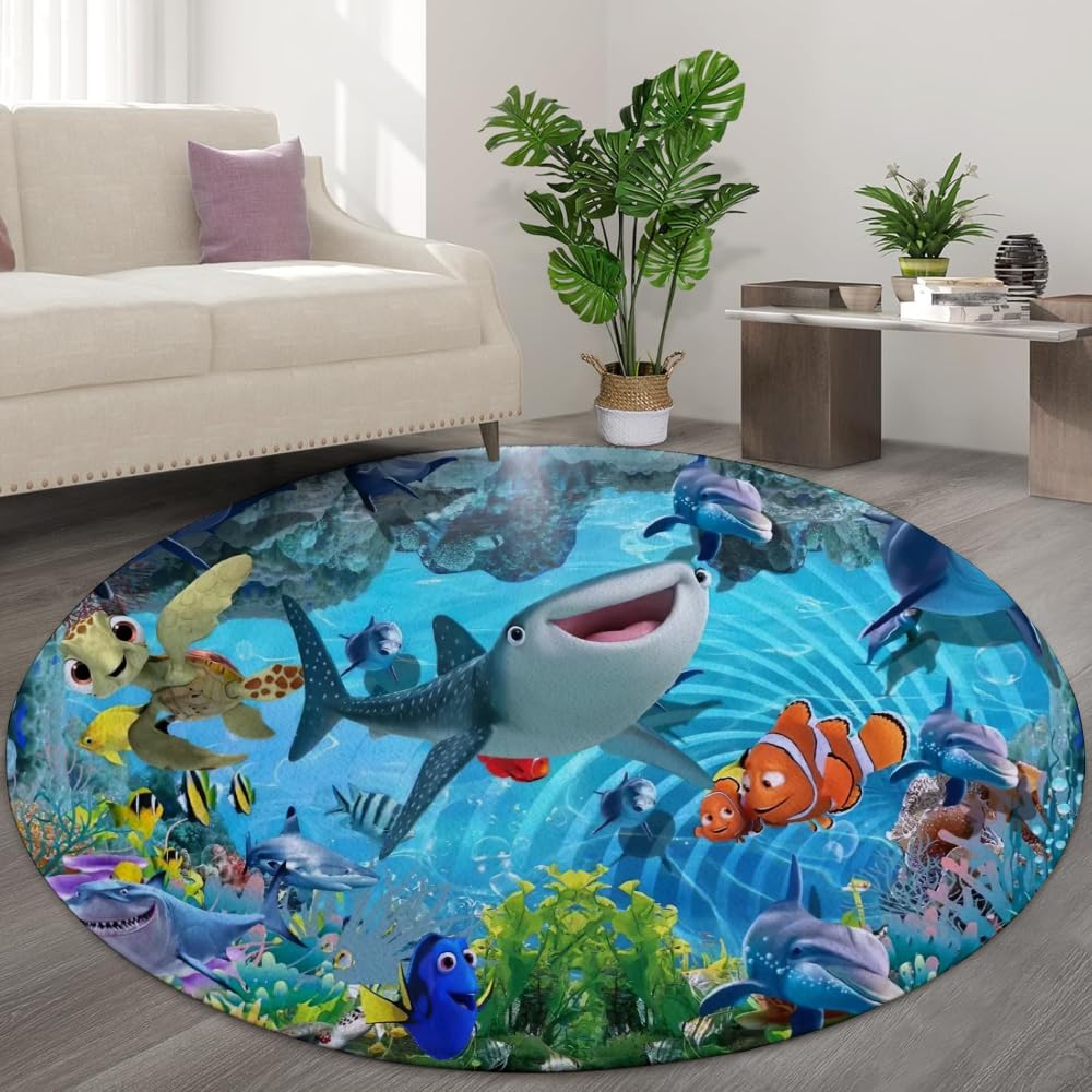 Tapis de sol antidérapant dauphin 3D sécurisé pour chambre