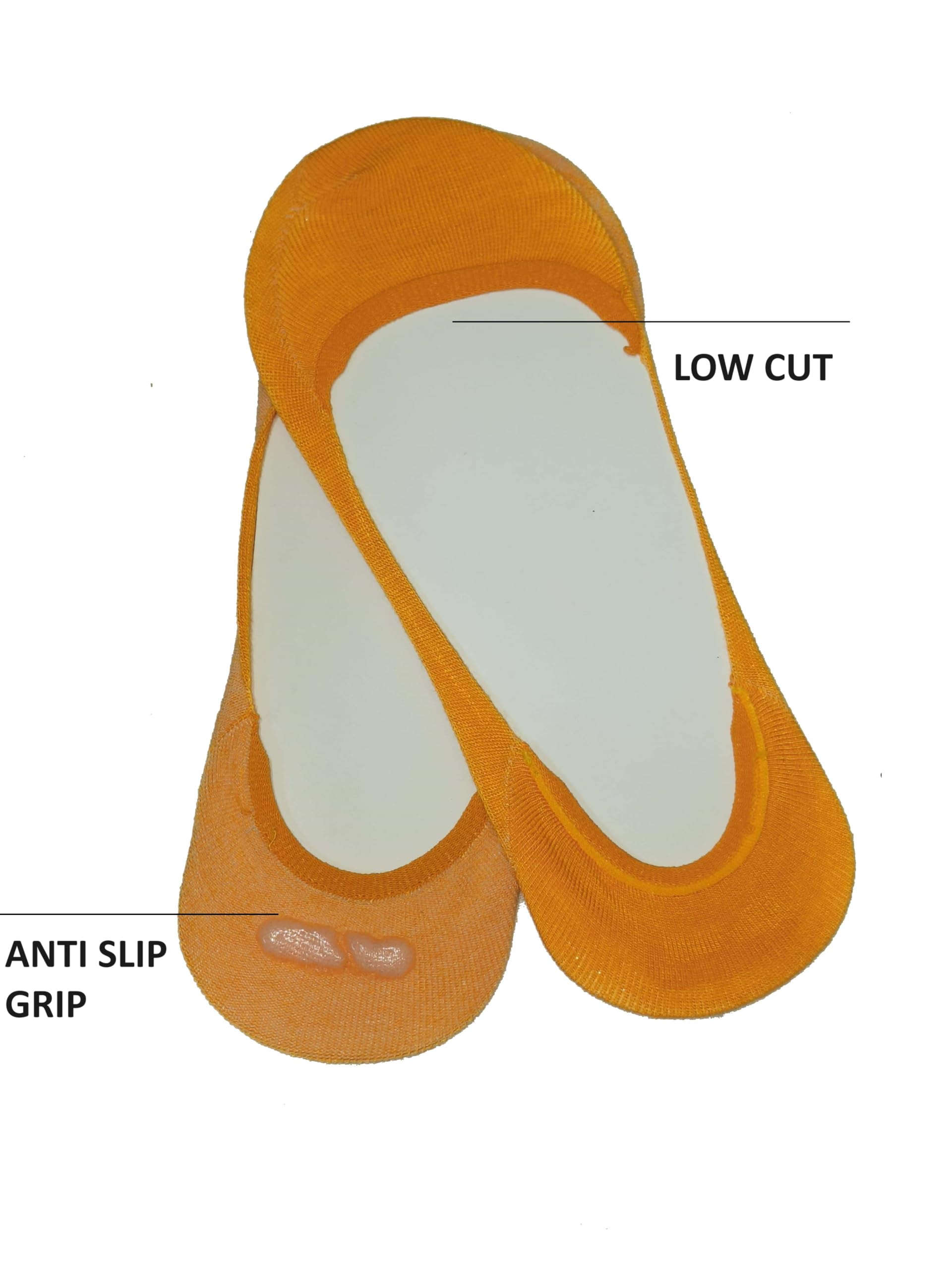 WKLOUYHE No Show Socks Women for Flats Non Slip Invisible Ultra Low Cut Socks For Shoe_Free Size(Multicolour) (No_Show_Cotn_6Pair_Multi) - Image 2 thumbnail