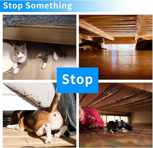 Miniatura 2 de WHALE STORE Paquete de 5 bloqueadores de sofá acrílicos, bloqueador transparente para debajo de la cama, 15.74 pulgadas de largo x 3.14 pulgadas de