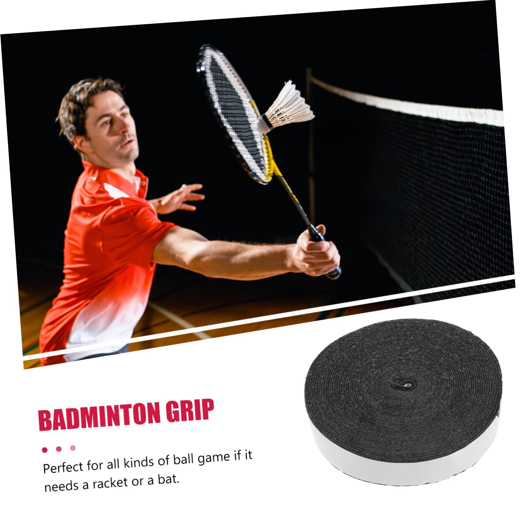 INOOMP 5 Rotoli Racchetta Grip Nastro Antiscivolo Racchetta Tennis Overgrip Manico Badminton Avvolgere Racchetta Asciugamano Avvolgere Manico Tennis Fascia Badminton Fascia