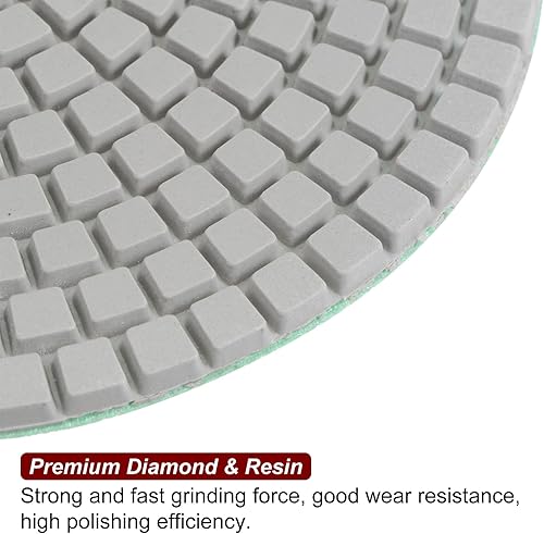 Miniatura 4 de HARFINGTON 5 almohadillas de pulido de diamante de 5 pulgadas de grano 1500 húmedoseco almohadilla de pulido para piedra hormigón mármol encimera