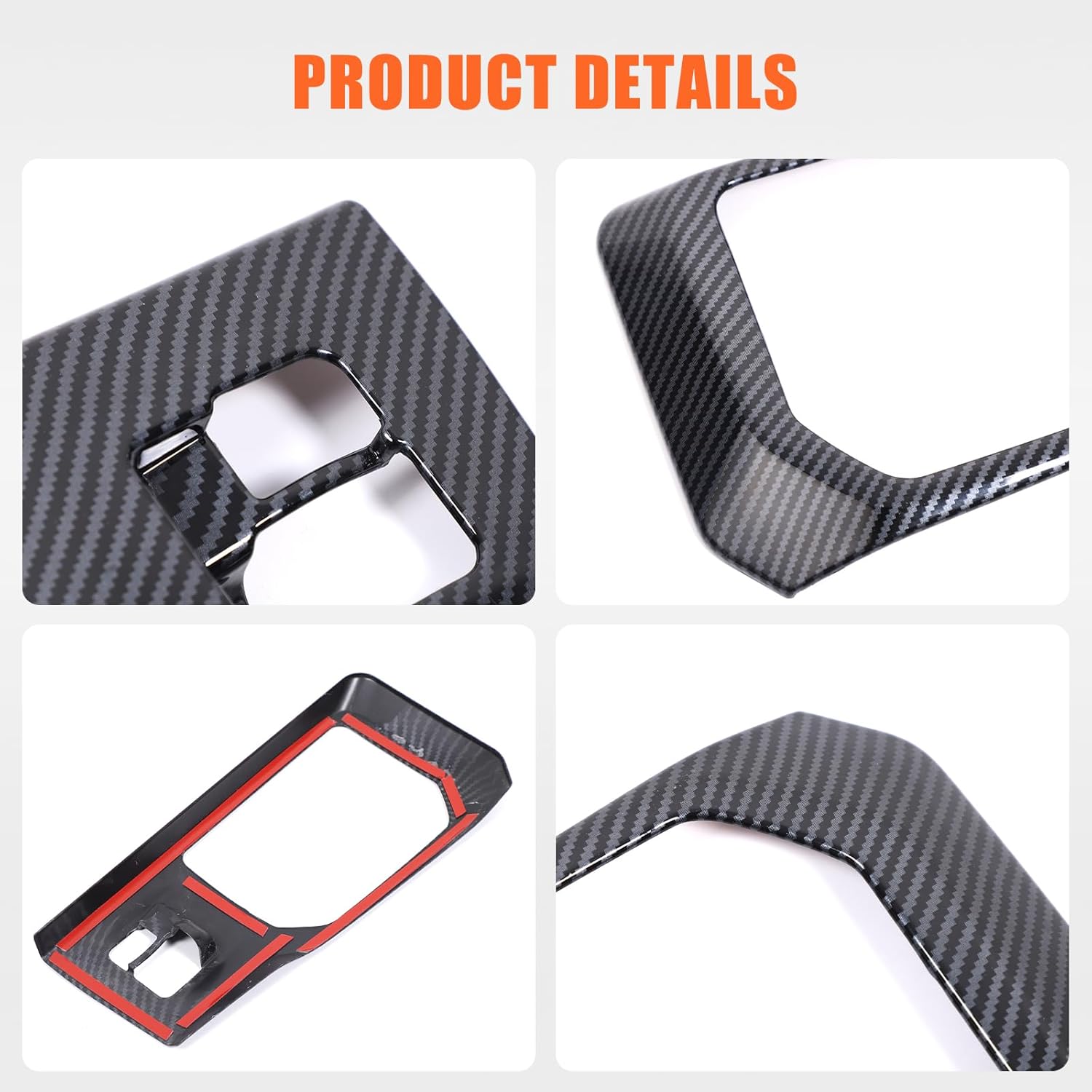 PIUGILH Gear Shift Frame Cover Compatible with Toyota Grand Highlander 2024 2025 Accessories, Gear Box Shift Knob Panel Trim (Carbon Fiber Color)