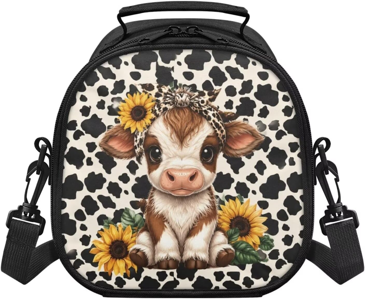 Capybara Math Print Kids Insulated Lunch Bag, Cartoon Capybara Study Printed Small Lunch Box for School, Cute Kids Food Container with Top Handle, 6-8 Years image 2