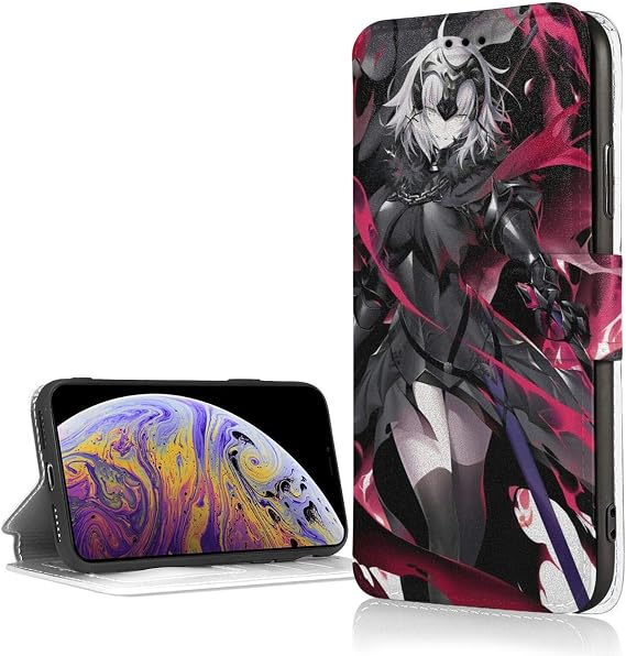 Amazon Co Jp Iphone 7 8 X Xs Xr ケース Fate フェイト ジャンヌ ダルク オルタ アニメ 手帳型ケース 財布 型ケース カード収納 Tpu Puレザー 全面保護 ファッション