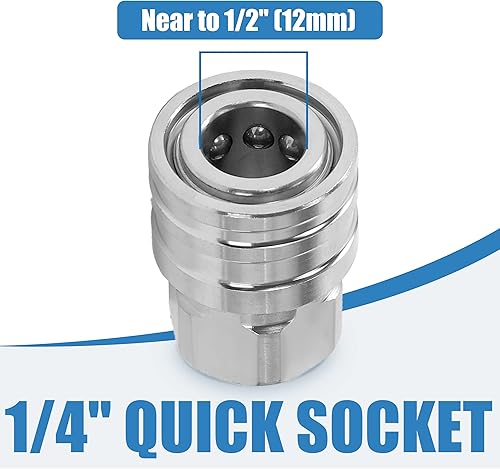 Miniatura 4 de JOEJET Accesorios de conexión rápida para lavadora a presión de 14", adaptador de lavadora a presión de acero inoxidable, enchufe de desconexión
