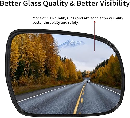 Miniatura 5 de Espejo lateral de pasajero de repuesto para Lexus RX330 2004-2006 RX350 2007-2009 RX400h 2006-2009 – Espejo de cristal, espejo retrovisor derecho