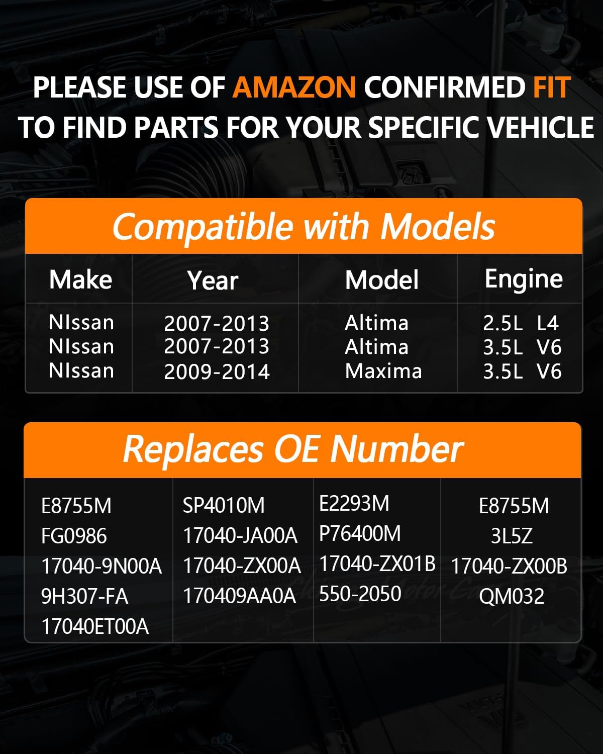 OKLPF Electric Fuel Pump Module Assembly E8755M Compatible With 2007 2008 2009 2010 2011 2012 2013 Nissan Altima L4 2.5L V6 3.5L,2009 2010 2011 2012 2013 2014 Nissan Maxima V6 3.5L
