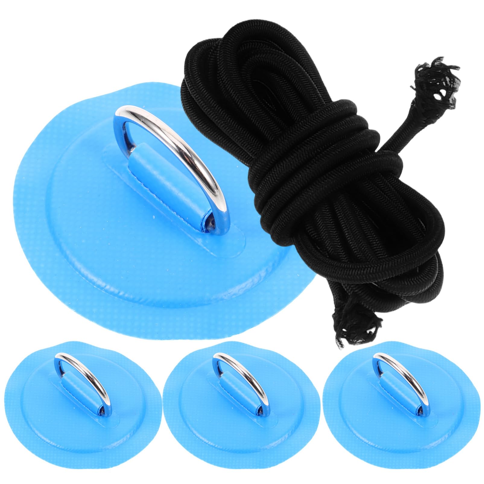 Supvox Surf-D-Ring-Schnalle aufblasbare Bretter Kajak Getränkehalter aufblasbares Kanu Meeresseil aufblasbares Sitzkissen Griffe Bootsteile D-Ring-Patch für Schlauchboote PVC Blue