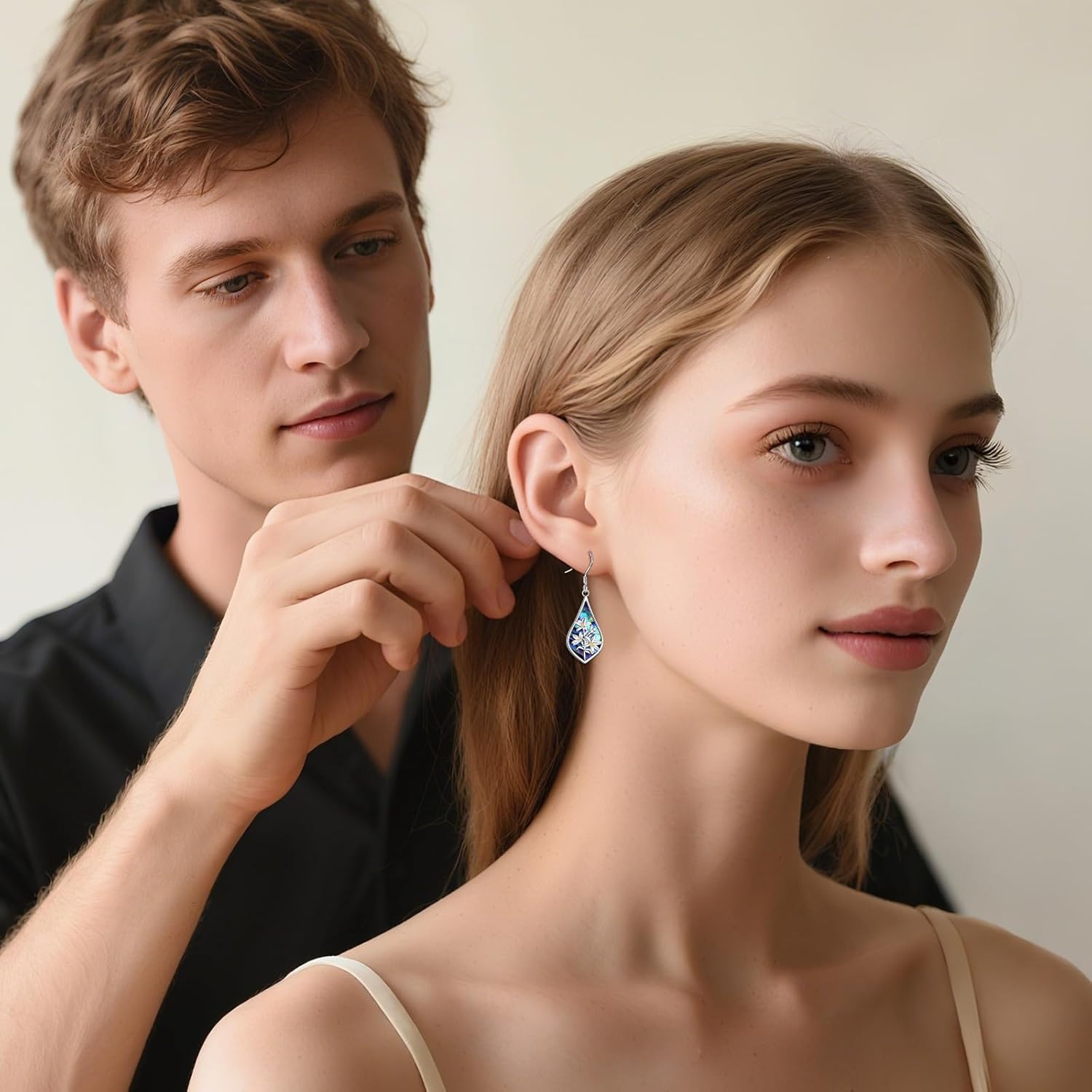 Sterling Silver Daisy/Lily/Sunflower/Violet Earrings Flower Dangle Earrings Jewelry Graduation Gifts for Women - Image 5