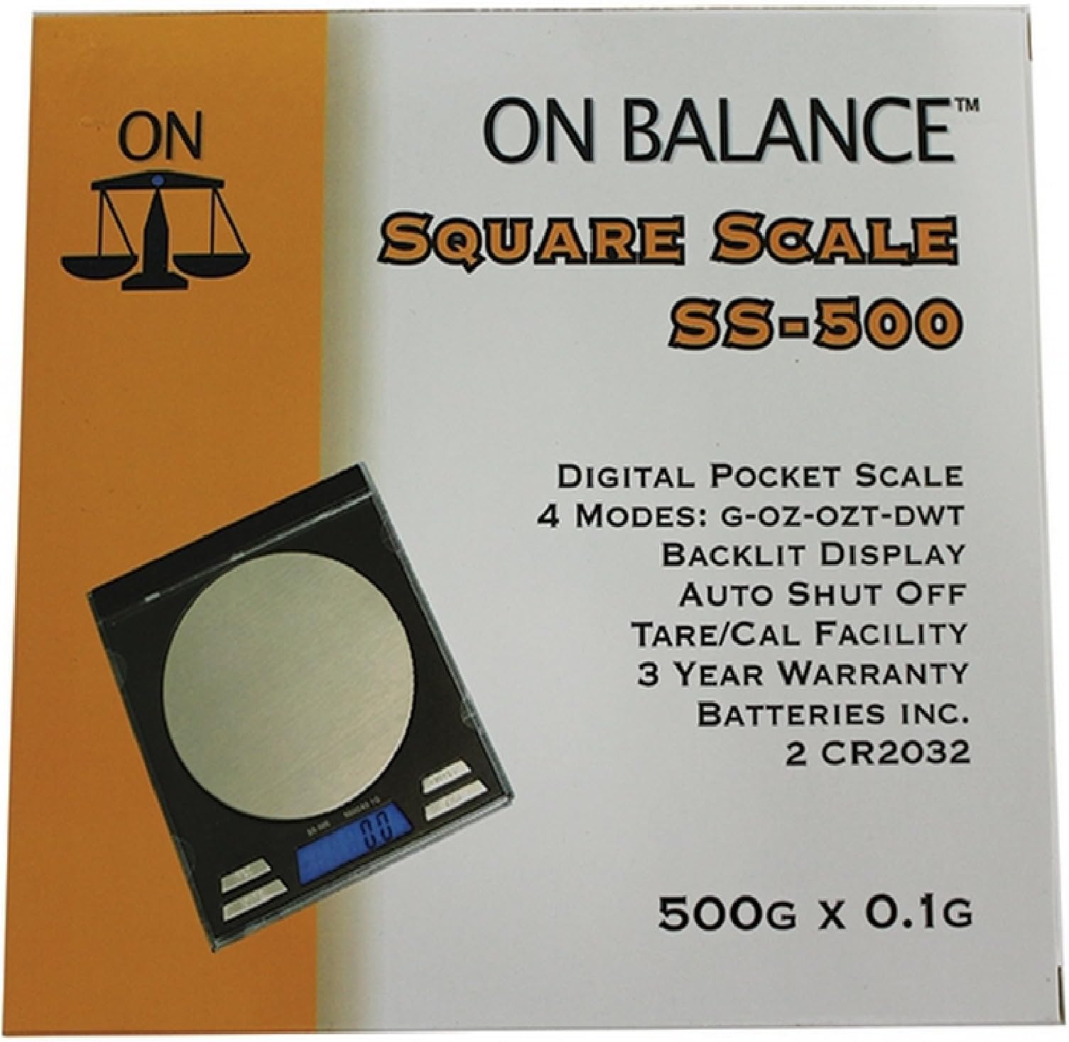On Balance Accurate Mini Weighing Scales Notebook, Lite, Tabletop, Square, Pocket, Mini & Dual Display Scales by Lizzy® (SS-500)