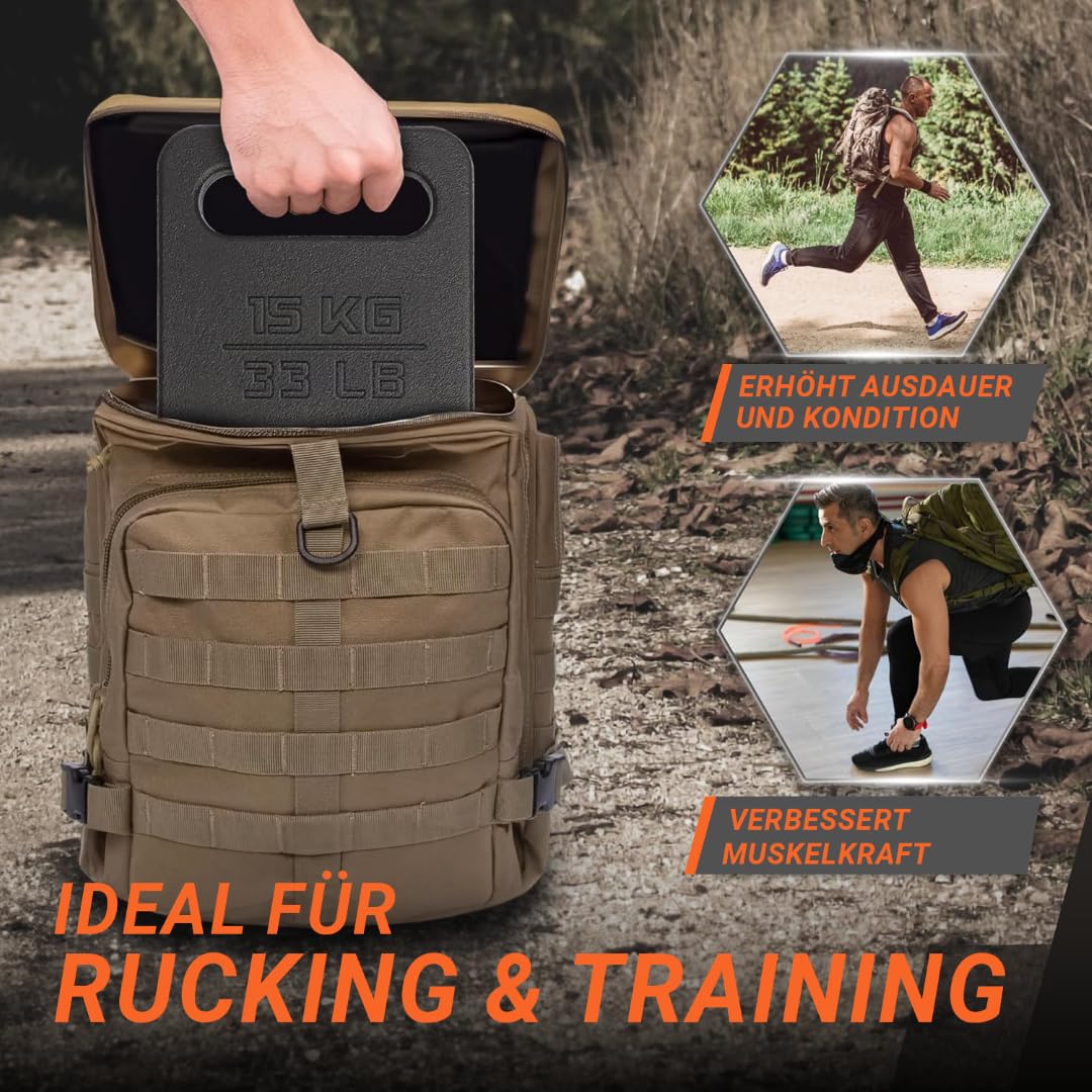 Yes4All Gusseiserne Trainingsplatte für Rucksäcke – Verschiedene Größen Fitnessgerät für Swings, Squats, Krafttraining und Heimübungen