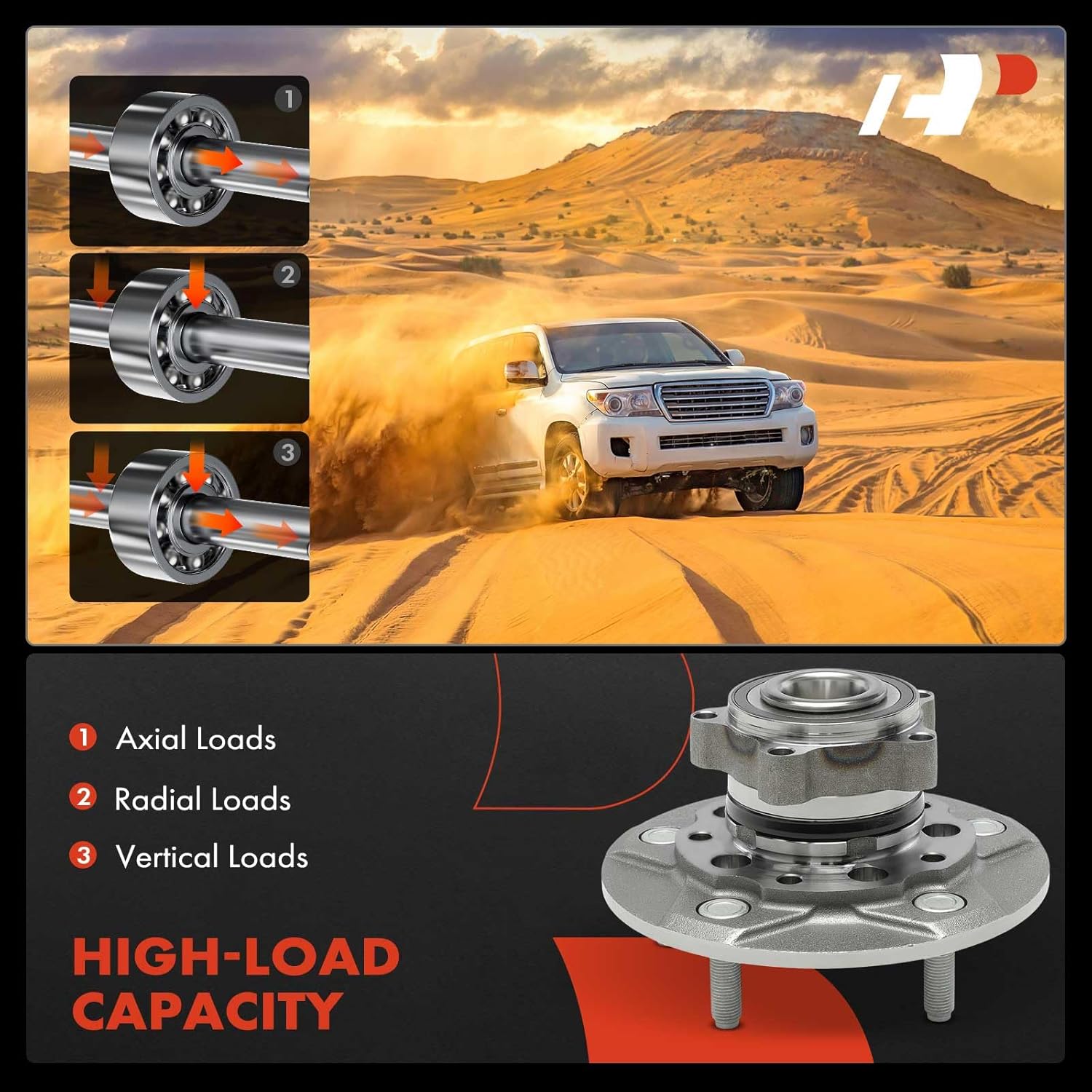 A-Premium 2 x Front Wheel Bearing and Hub Assembly with 5-Lug Compatible with Ford Transit-150, Transit-250, Transit-350, Transit-350 HD, 2020 2021 2022 2023 2024, RWD