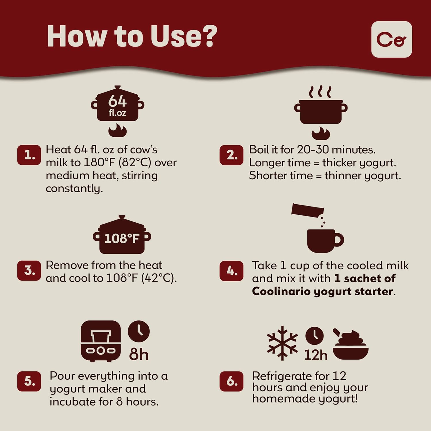 Coolinario L Reuteri Yogurt Starter (10-Pack, 1.5g Sachets) Yogurt Starter Culture with Lactobacillus Reuteri Probiotics | Creamy & Delicious | Non-GMO, No Preservatives, Gluten Free - Image 4