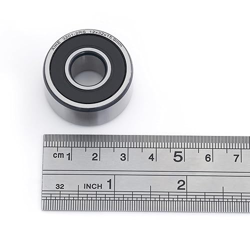 Miniatura 36 de XIKE 1 Pcs 3206-2RS/5206-2RS Sealed Angular Contact Ball Bearing 30x62x23.8mm Double Row, Fits DIY/CNC/Motor/Auto A/C, Water