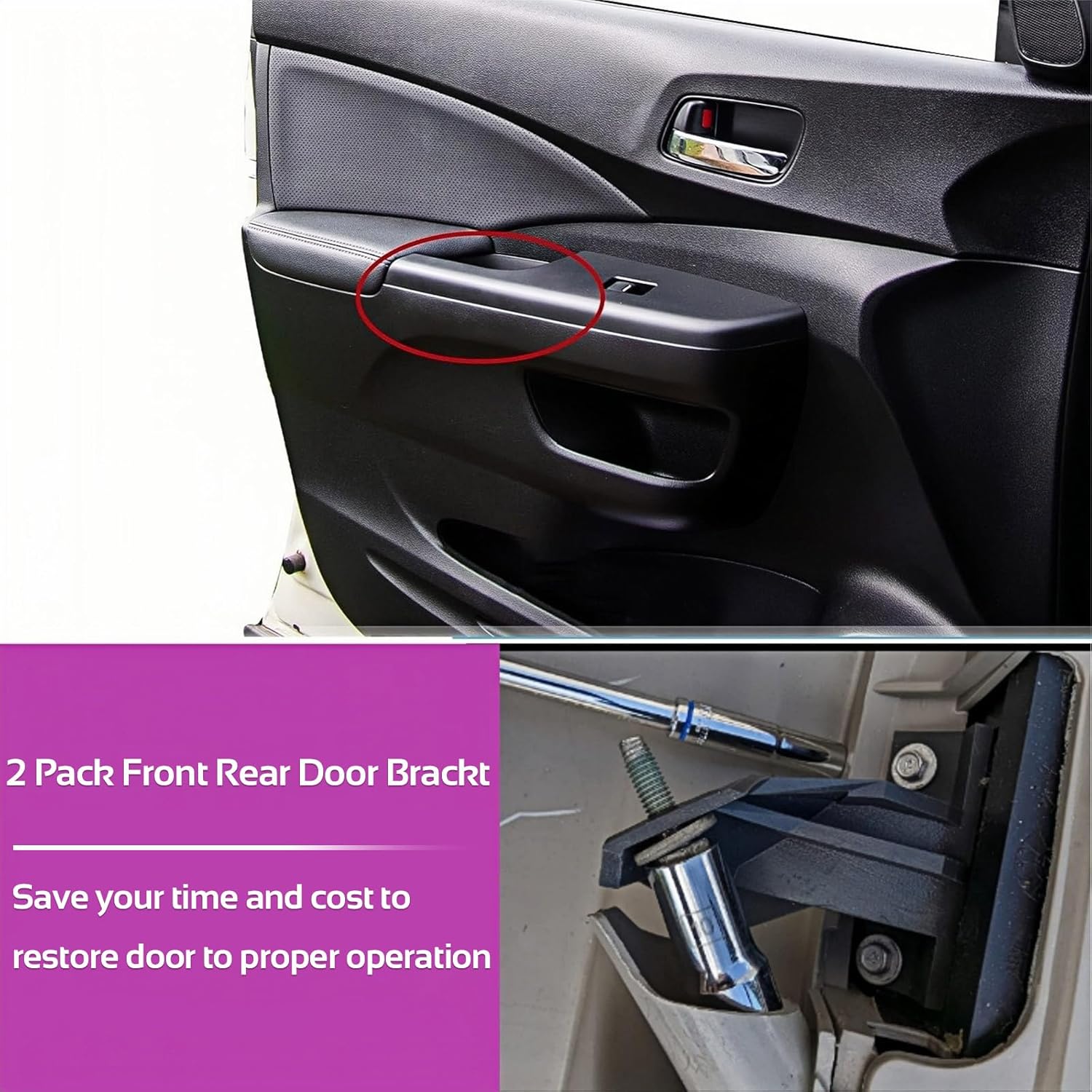 2 Pack Door Panel Bracket Left Driver Side and Right Passenger Side For 2002-2009 GMC Envoy Ascender 2003-2008 Saab 9-7x 2005-2009