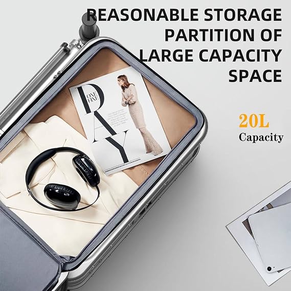 Electric Suitcase - 20L Smart Rideable Suitcase for Adults, Load 264 LBs, Electric Luggage Scooter Mileage 8-12 KM