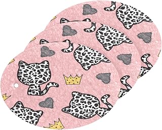 Coikll Cute Leopard Cat Kitchen Sponges Cleaning Odor Free Non Scratch Dish Sponge for Cleaning Dishes Bathroom - 3 PCS