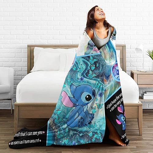 Miniatura 7 de PNRPPKT - Manta de franela súper suave, regalo para tu familia y amigos para sofá cama, camping, cine frío o viajes, 50 x 40 pulgadas