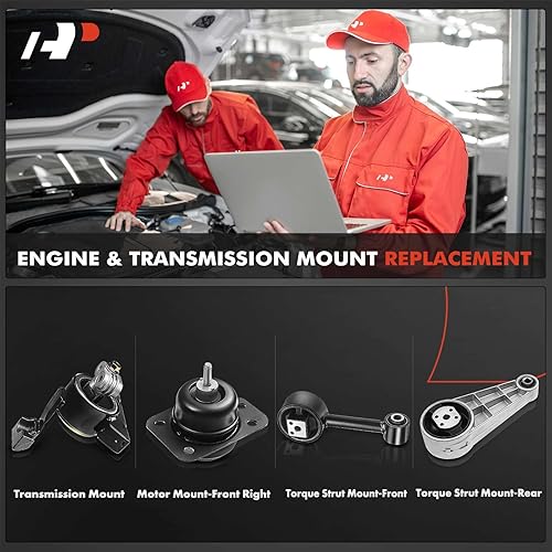 Miniatura 2 de A-Premium Juego de 4 soportes de transmisión de montaje de motor y soporte de puntal de torsión compatibles con Chevrolet Optra 2004-2010 y Suzuki