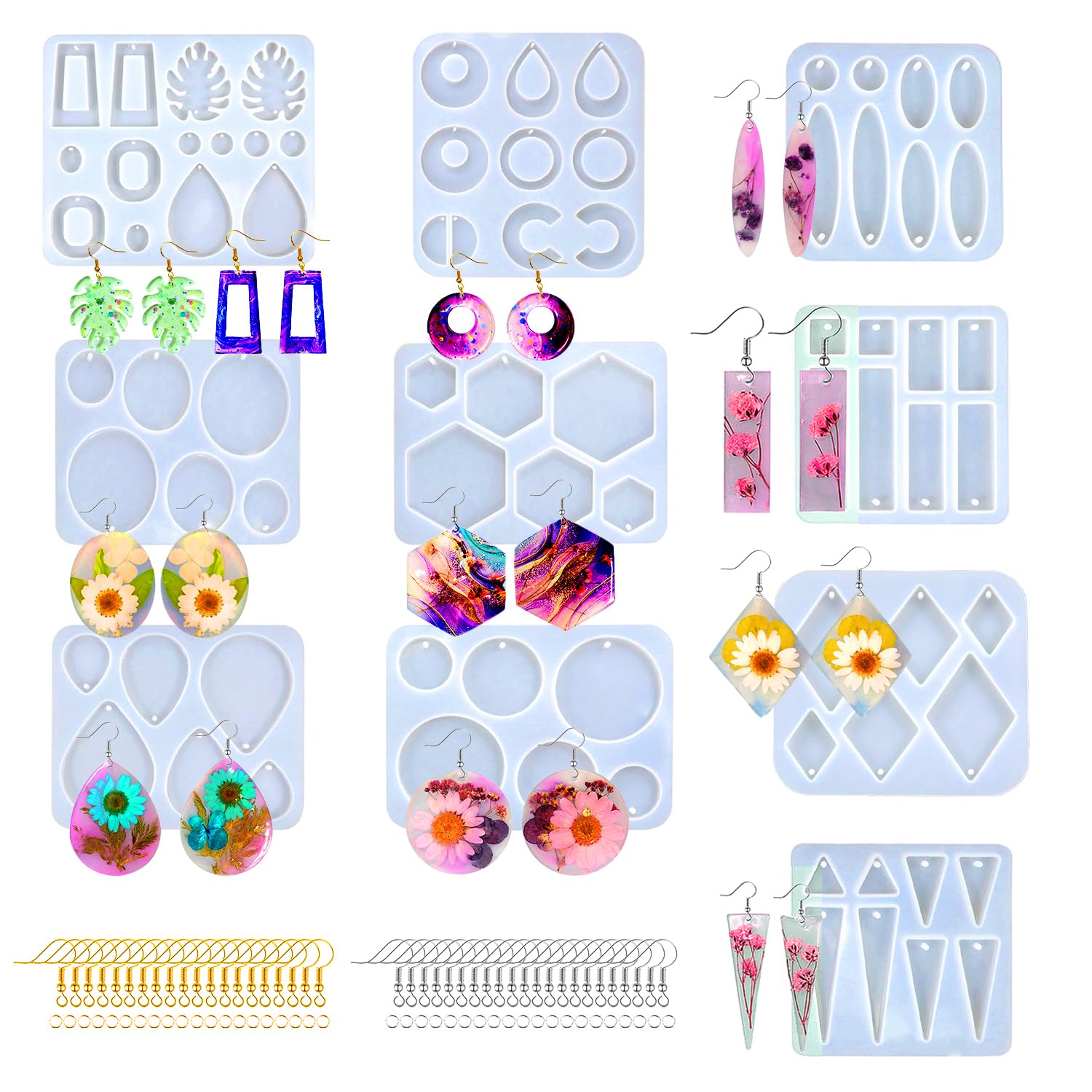 Earring Molds for Epoxy Resin,Resin Jewelry Molds