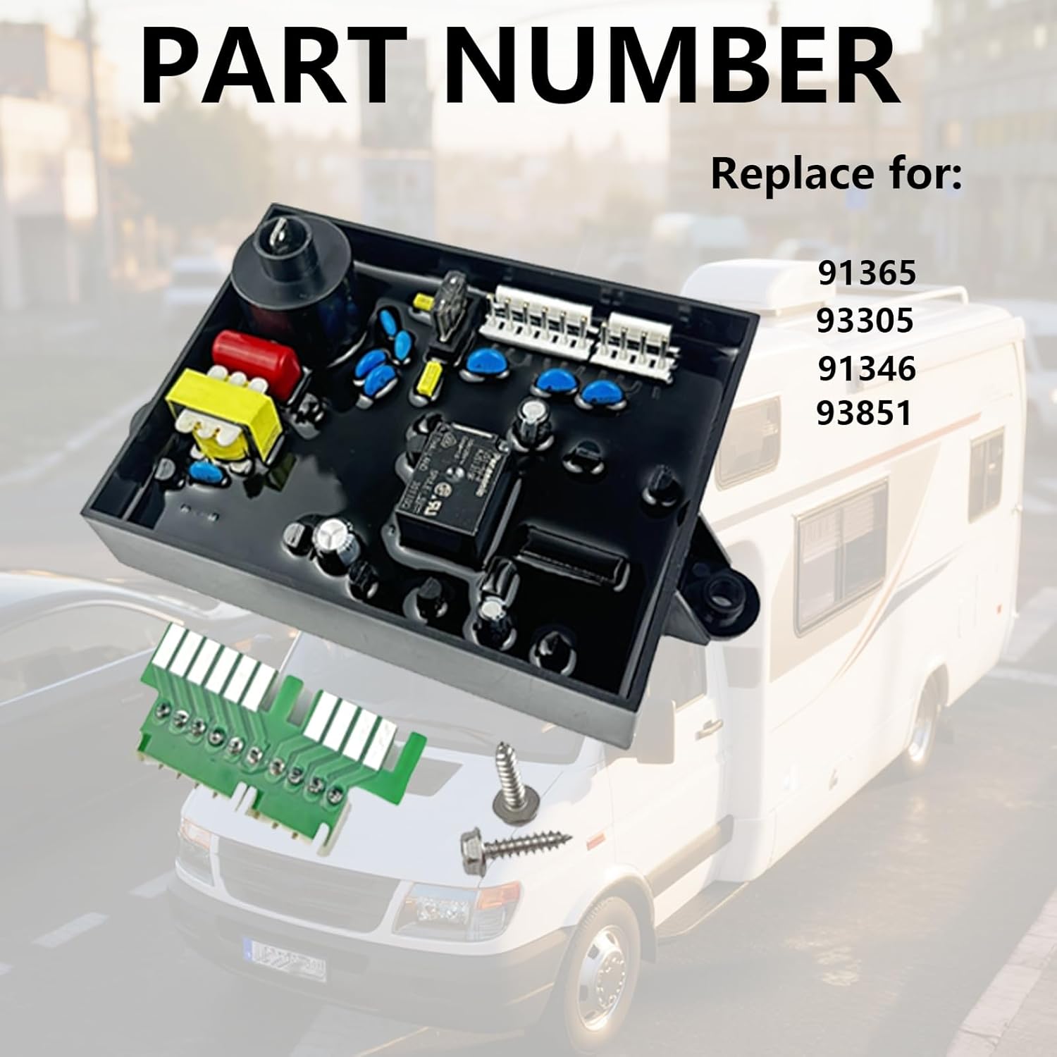 New Upgraded 91365 RV Water Heater Ignition Control Circuit Board Compatible with Atwood Dometic GC10A-4E GC6AA-10E GCH6A-10E GCH10A-4E WH6GEA XT WH10GEA, Gas Electric 12VDC Replace# 91346 93851 93305