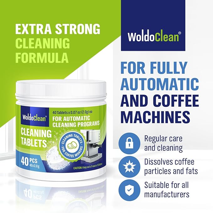 Tabletas de Limpieza para Cafetera WoldoClean 40uds 2g miniatura 2