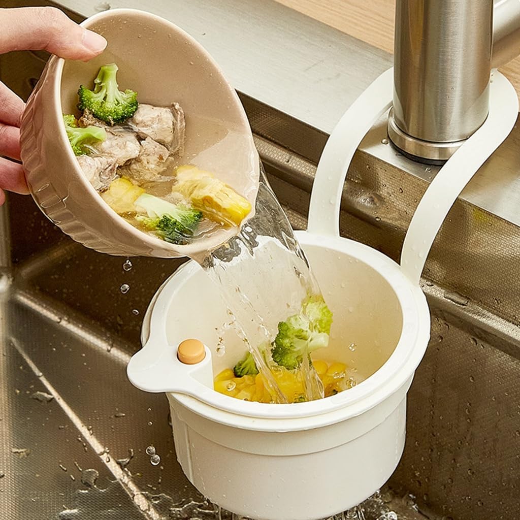 Sink Hanging Basket,Quick Install Sink Basket for Effortlessly Drainage and Space Saving Kitchen Organization Noddle Strainer Filter Tray