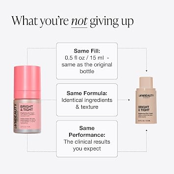 Innbeauty Project Bright & Tight Eye Cream with Vitamin C & Peptides for Dark Circles & Firming, 0.5 OZ (15ml) (Refill)