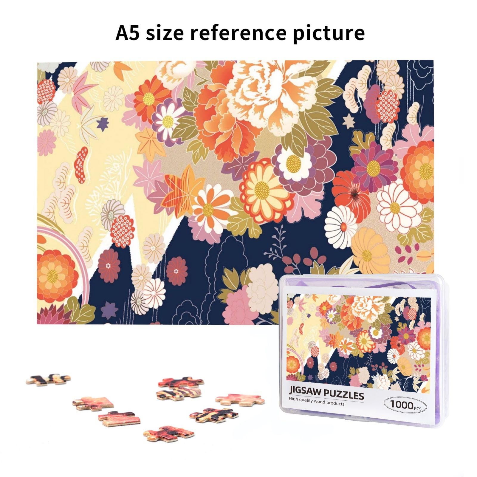 Amazon.co.jp: ジグソーパズル 和風 和柄 着物 文様 伝統的 1000ピース