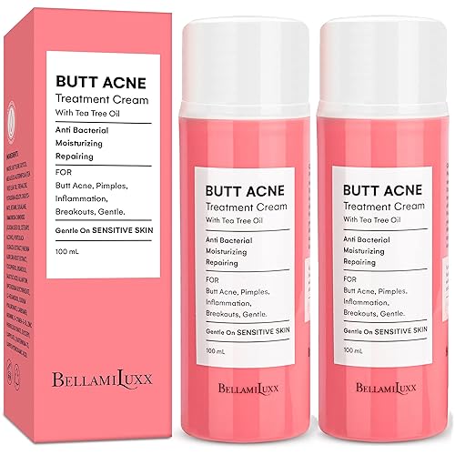BellamiLuxx Tratamiento de limpieza para el acné de los glúteos, paquete de 2, tratamiento eficaz para el acné corporal y tratamiento de